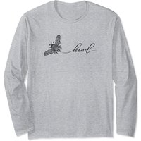 T-shirt à manches longues Bee Kind pour unisexe en noir