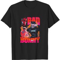 T-shirt Vintage Bad Bunny Fuego Reggaeton pour Hommes — T-shirts pour hommes