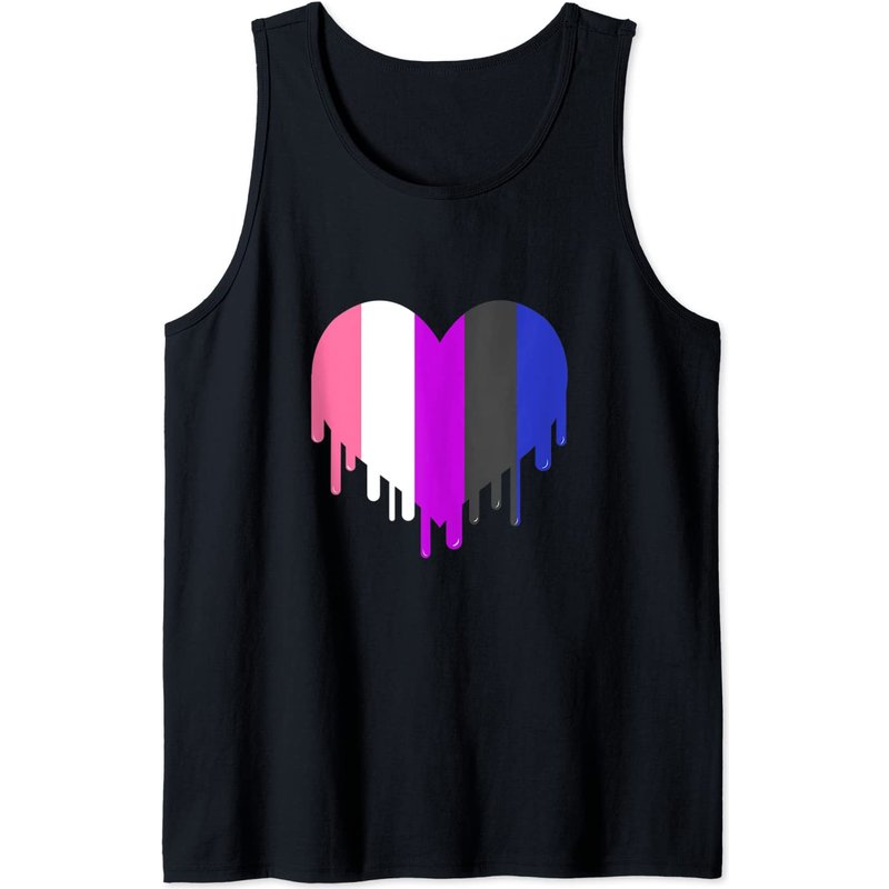 Débardeur Dripping Heart pour Hommes - Fierté Genderfluid