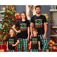 T-shirt de Nouvel An en Famille Goodbye 2021 Hello 2022 pour Hommes — T-shirts pour hommes