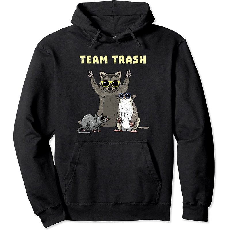 Hoodie Drôle Rat Équipe Déchets Opossum Raton Laveur — Sweats à capuche pour hommes