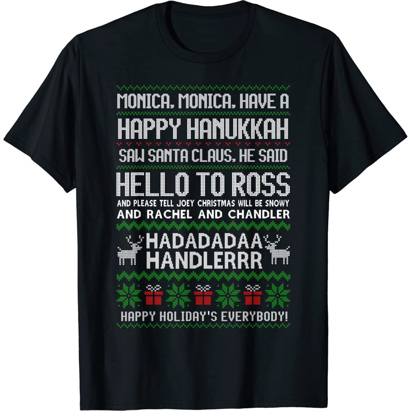 Monica Ayez un Joyeux Hanoukka T-shirt de la chanson de Noël de Phoebe — T-shirts pour hommes