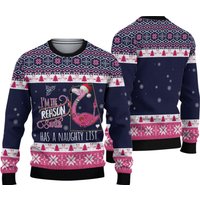 Flamingo I Am The Reason Santa Has A Naughty List Hoodie