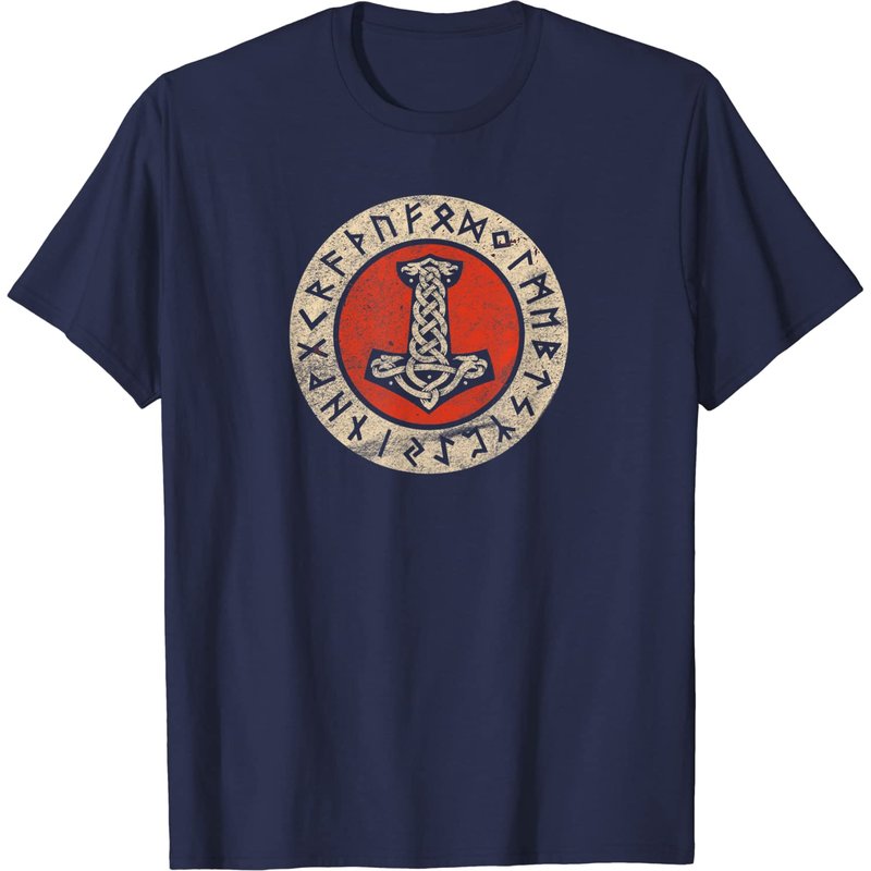 T-shirt Runes de Protection Marteau de Thor Mjolnir Mythologie Nordique — T-shirts pour hommes