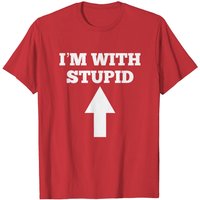 T-shirt I'm With Stupid pour hommes avec flèche