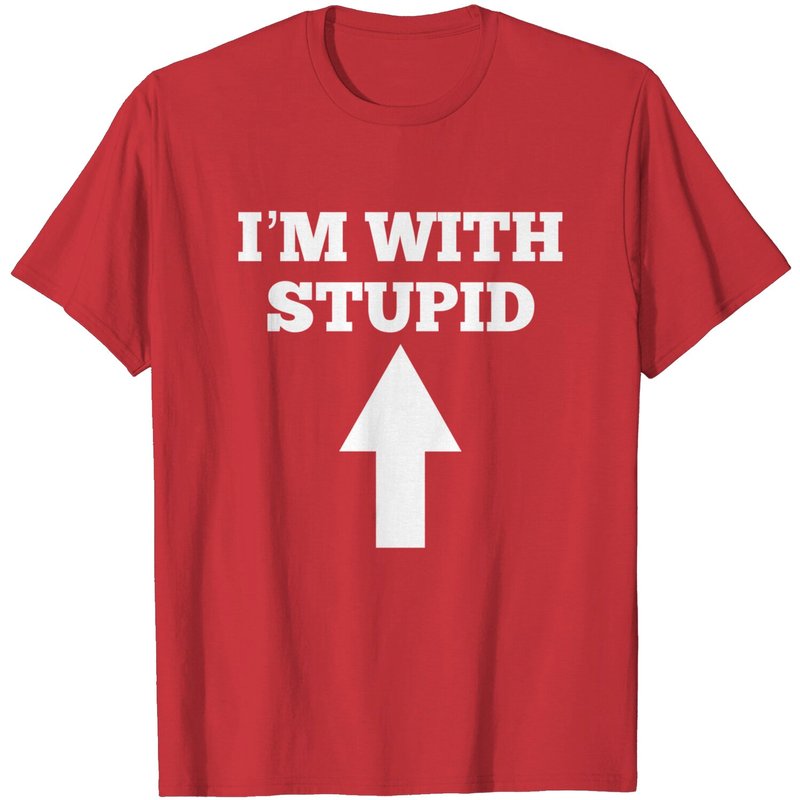 T-shirt I'm With Stupid pour hommes avec flèche — T-shirts pour hommes