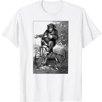 T-shirt Monkey Riding Tricycle Art Vintage Chimp pour hommes — T-shirts pour hommes
