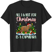 T-shirt de Noël avec Santa et un capybara