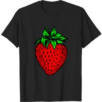 T-shirt Fraise pour Hommes en Noir — T-shirts pour hommes