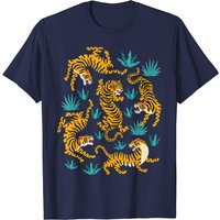 T-shirt graphique en cartoon Tigre dansant pour hommes — T-shirts pour hommes