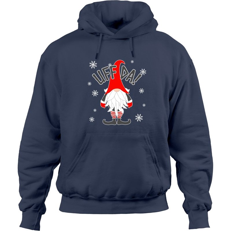 Uff Da Gnome Danois Tomte Scandinave Hoodie de Noël
