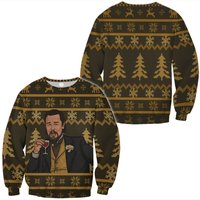 Pull en laine Laughing Leo Noël Leonardo DiCaprio 3D