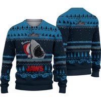 Chandail de Noël Moche 3D en Laine Jaws Film