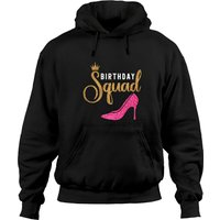 Hoodie Birthday Squad pour Femmes et Hommes - Famille Chaussure Rose Dorée