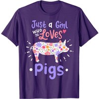 T-shirt pour hommes : Fille qui aime les cochons — T-shirts pour hommes