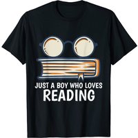 Cute Nerd T-Shirt for Men - Just A Boy Who Loves Reading