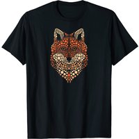 Geometric Fox T-Shirt for Men - Fox Mosaic Design — Mens T Shirts