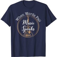 T-shirt Homme Music Speaks When Words Fail — T-shirts pour hommes