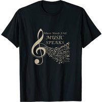 T-shirt Music Speaks When Words Fail pour hommes