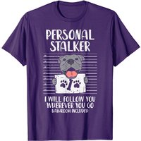 T-shirt Personnel Stalker Pitbull Amusant pour Amateurs de Chiens — T-shirts pour hommes