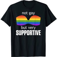 T-shirt LGBT Fierté - Pas Gay Mais Très Supportif pour Hommes — T-shirts pour hommes
