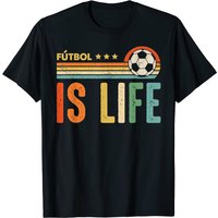 T-shirt Vintage Soccer Futbol Is Life — T-shirts pour hommes