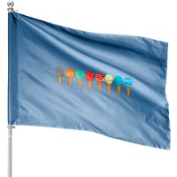 Solar System Ice Cream Planets House Flag