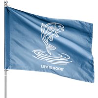 Jumping Fish Fisherman Gift House Flag — Decorative Flags