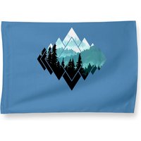 Forest Nature Mountains Hiking Camping Outdoor House Flag — Decorative Flags