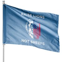 Drapeau américain Raise Lions Not Sheep Us Patriot Party — Drapeaux décoratifs