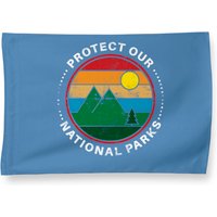 Drapeau de Maison Protect Our National Parks - Thème Amoureux de la Nature — Drapeaux décoratifs