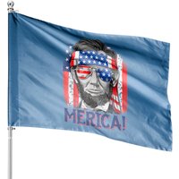 Drapeau de maison Abraham Lincoln 4 juillet Merica américain — Drapeaux décoratifs