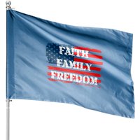 Drapeau Américain Faith Family Freedom pour la Maison pour le 4 Juillet — Drapeaux décoratifs
