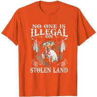 T-shirt pour hommes No One Is Illegal on Stolen Land — T-shirts pour hommes