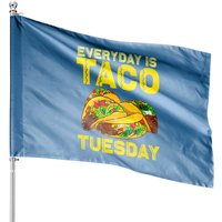 Drapeau de Maison Taco Party Everyday Is Taco Tuesday — Drapeaux décoratifs