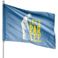 Drapeau de Maison Let's Par Golf - Impression Double Face