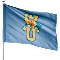 Rocky And Bullwinkle Wossamotta U Logo House Flag — Decorative Flags