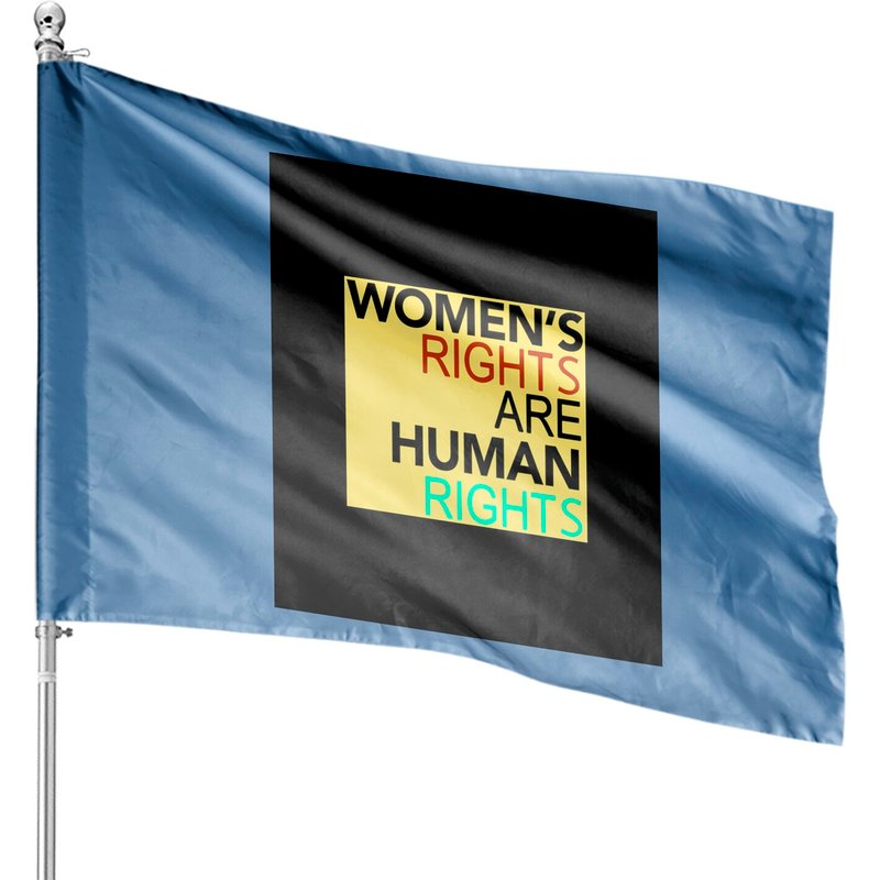 Rights Are Human Rights House Flag - Double-Sided Print — Decorative Flags