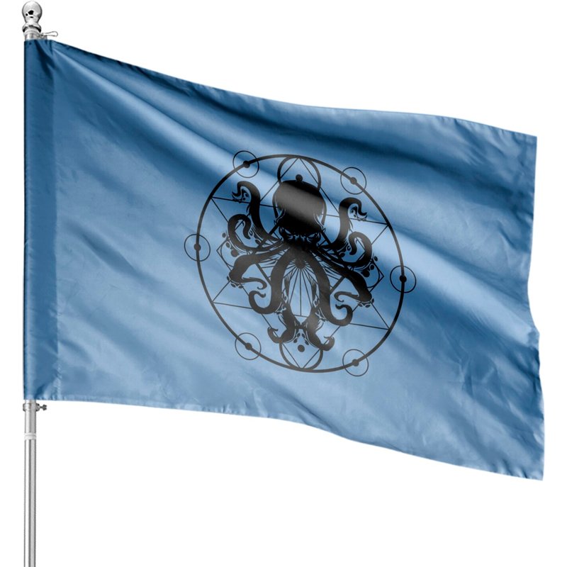 Drapeau de Maison Octopus Vintage Kraken — Drapeaux décoratifs