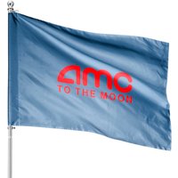 Drapeau de Maison A.m.c To The M.o.o.n Parody Stocks Investor — Drapeaux décoratifs