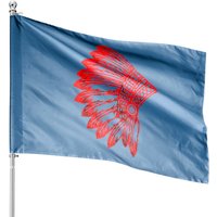 Drapeau de Maison Fierté Chef Indien Coiffe Amérindienne — Drapeaux décoratifs