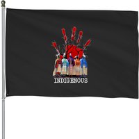 Drapeau de maison main rouge autochtone — Drapeaux décoratifs