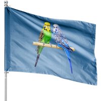 Colorful Parrots Bird Lover Parakeets House Flag — Decorative Flags