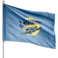 Drapeau de Maison Superman Fly By - Drapeau Double Face Extérieur