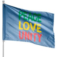 Drapeau de Maison Peace Love Unity Rasta Reggae