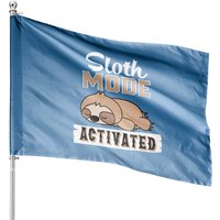 Drapeau de Maison avec Design de Paresseux Activé