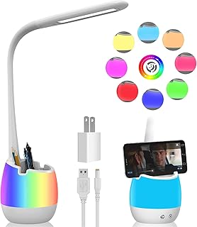 Lampe de Bureau LED Rechargeable ERAY avec Support à Stylo et Col Flexible