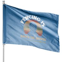Drapeau Fencer avec Citation Humoristique de Tir à l'Épée