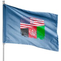 Drapeau de Maison USA Afghanistan - Impression Double Face