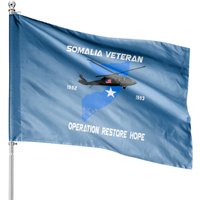 Drapeau de maison des vétérans somaliens de l'opération Restore Hope — Drapeaux décoratifs